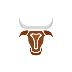 bull icon on a white background, vector illustration