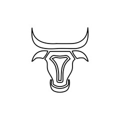 bull icon on a white background, vector illustration