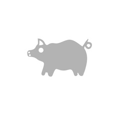 pig icon on a white background, vector illustration