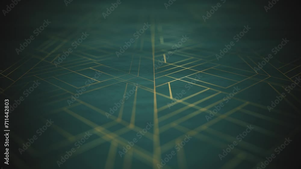 Poster design gold art deco 3d background animation/ 4k animation of an abstract art deco design with ornam
