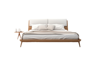 The Aesthetic Allure of European-made Wooden Beds on White or PNG Transparent Background