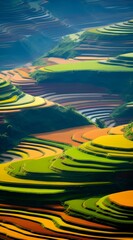 Rice terraces in Sapa mountains, Landscape of terraced rice field near Sapa, North Vietnam