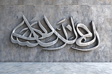 arabic calligraphy wallpaper with concrete background that mean arabic letters 
