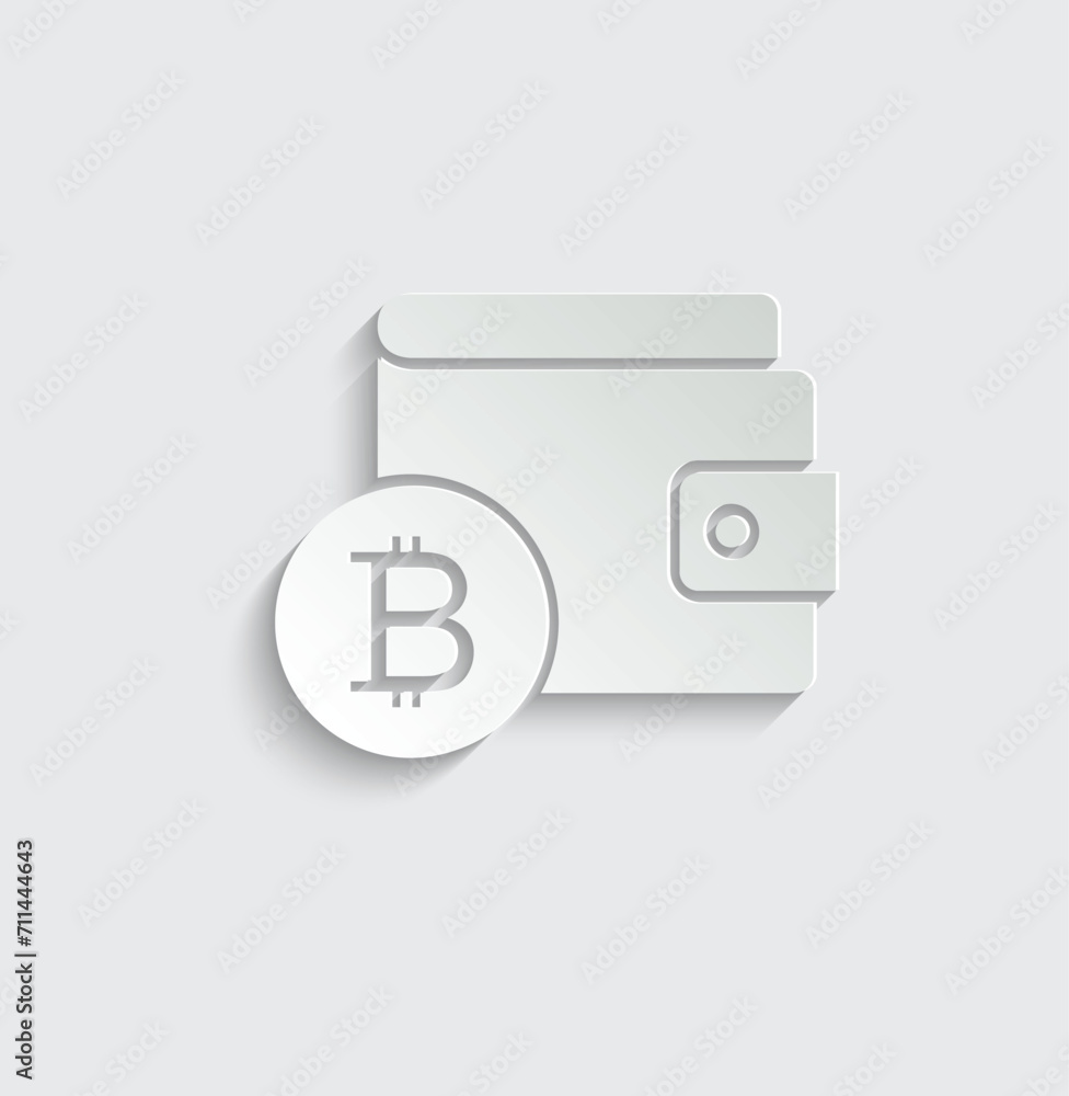 Aufkleber bitcoin wallet icon vector cryptocurrency blockchain icon
