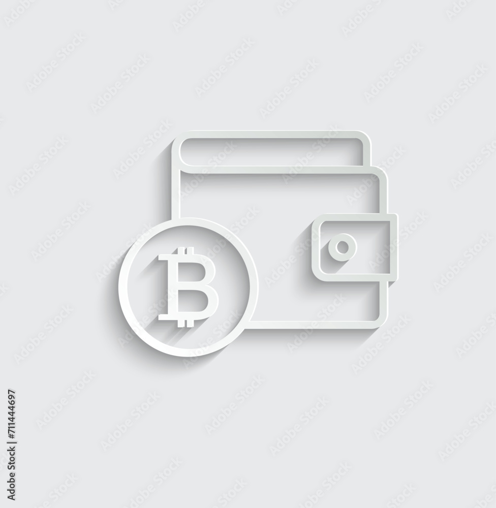 Aufkleber bitcoin wallet icon vector cryptocurrency blockchain icon
