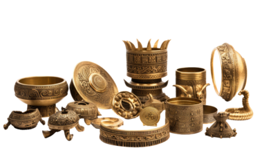 The Intricate Craftsmanship of Dhokra Metal Art on White or PNG Transparent Background