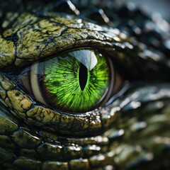 Fototapeta premium crocodile wild life eye
