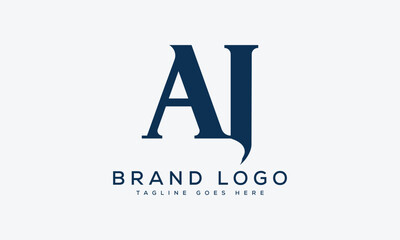 letter AJ logo design vector template design for brand.