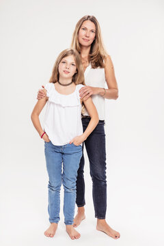 Studioportrait Mutter mit Tochter