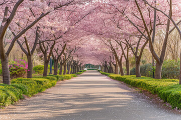 Fototapeta na wymiar Serene Cherry Blossom Capture, spring art