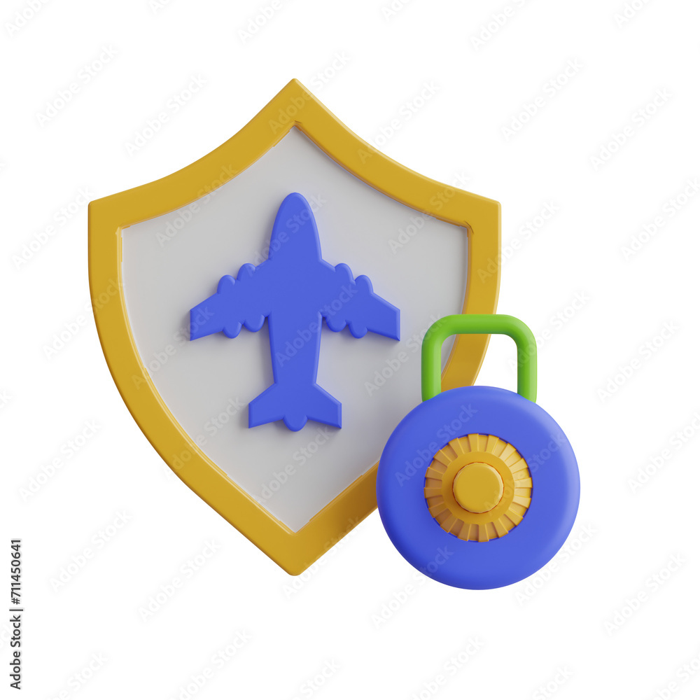 Poster 3d flight model embarking on a journey through the skies. 3d illustration, 3d element, 3d rendering.
