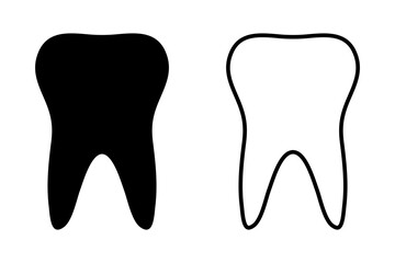 Tooth icon. Dental concept. Basic simple design