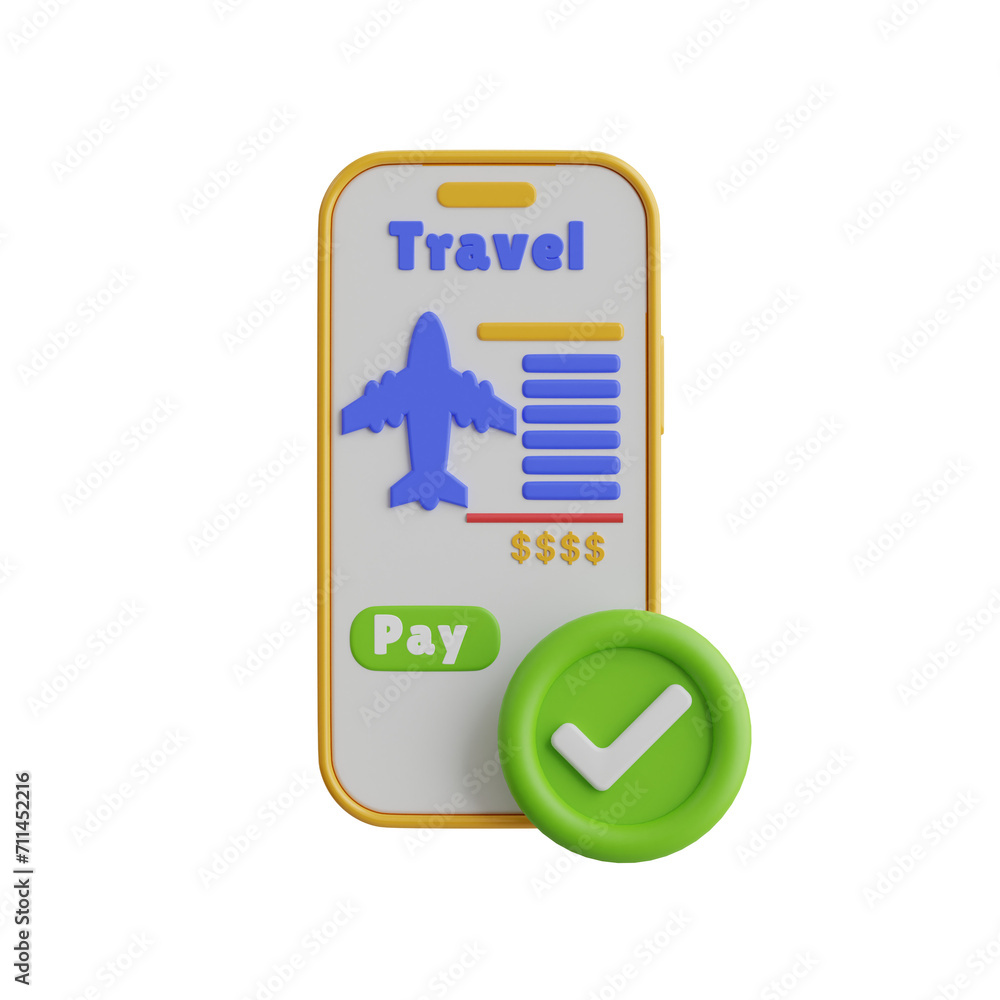 Poster 3d travel model exciting expeditions near and far. 3d illustration, 3d element, 3d rendering. 3d vis