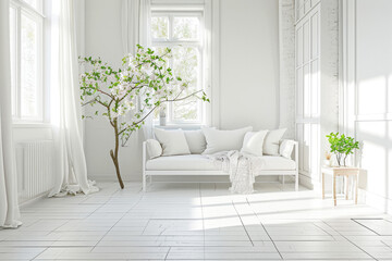 Minimalist Home Interior: Serene Ambiance, spring art