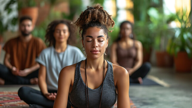 Mindful Meditation Retreat - mindful meditation moments, practicing meditation and mindfulness exercises. tranquility, inner peace, and the importance of mental well-being.