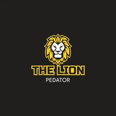 lion head logo,esport logo,gold lion logo