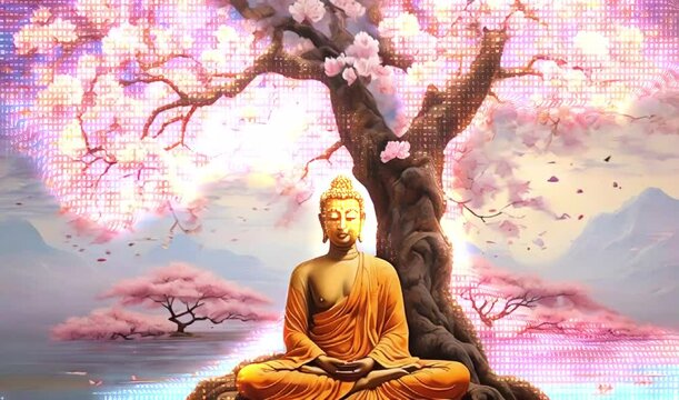 buddha statue in lotus position