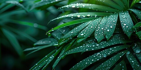 Nature elixir. Captivating image of morning dew adorning vibrant green leaf perfectly capturing essence of freshness and purity ideal addition to nature macro and environmental collections