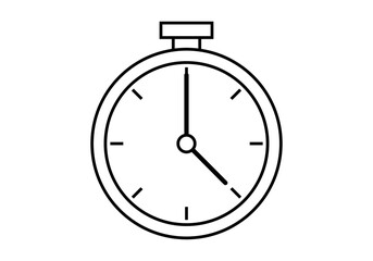 Icono negro de cronometro en fondo blanco.