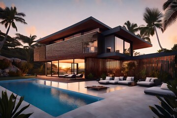 Fototapeta premium pool at night