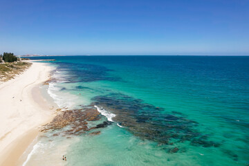 Beautiful coastline at North Cottesloe in Perth