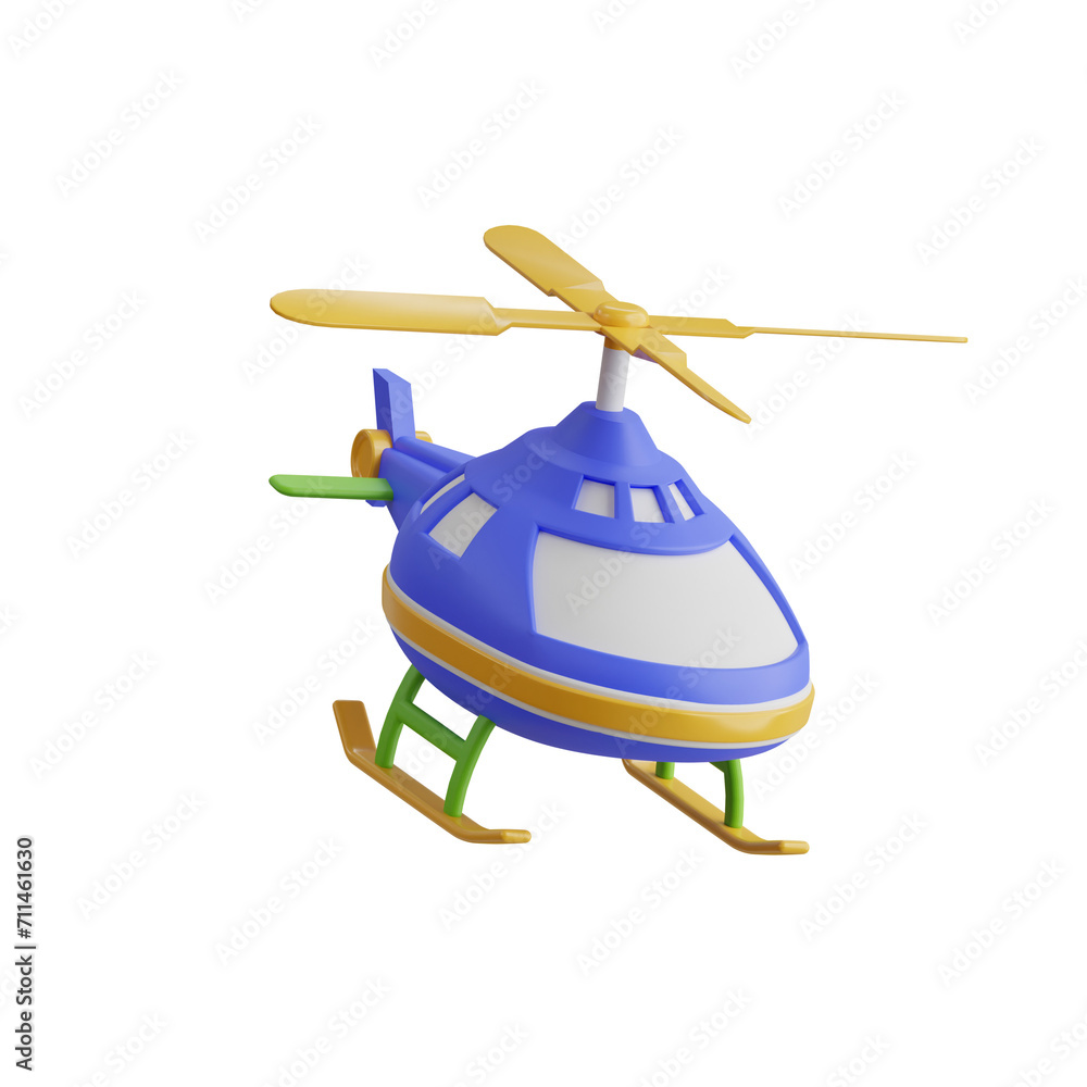 Poster 3d helicopter model navigating the air with precision and agility. 3d illustration, 3d element, 3d r