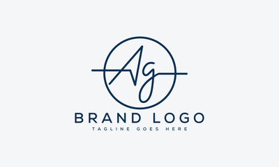 letter AG logo design vector template design for brand.