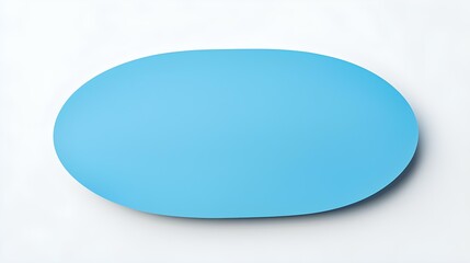 Blue oval Paper Note on a white Background. Brainstorming Template with Copy Space