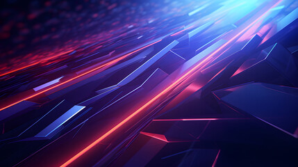 abstract geometric speed light neon background illustration