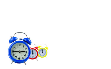 Alarm clocks isolated on the white background.