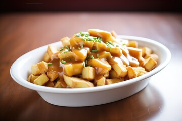 poutine with cheese curds and gravy
