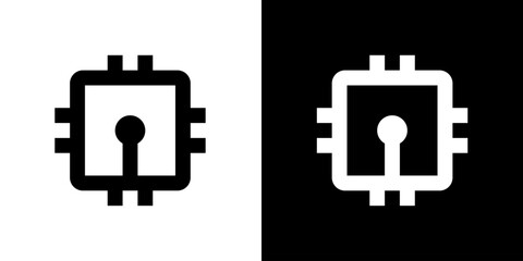 Technology icon. Black icon. Business icon. Line icon. Icon set.