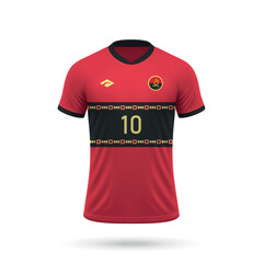 3d realistic soccer jersey Angola national team 2024