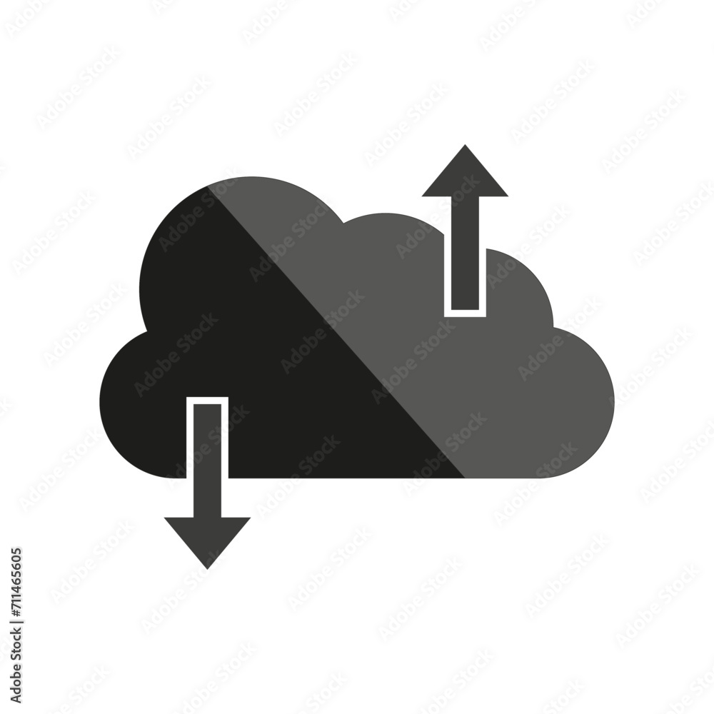 Poster data cloud icon. backup and restore sign. vector illustration. eps 10.