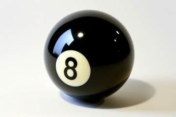 Burning 8 snooker ball on white background, billiard  games concept.
