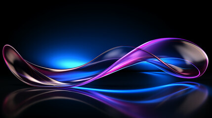 Fototapeta premium abstract colorful glowing wavy perspective with fractals and curves background 16:9 widescreen wallpapers