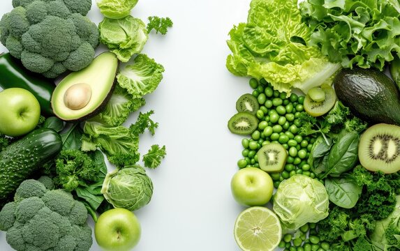 Healthy green food background