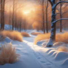 trees in the snow