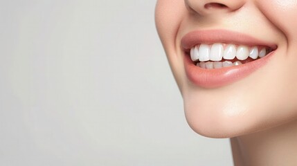 Fototapeta premium Dental care Dentistry concept, female smile after teeth whitening