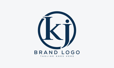 letter KJ logo design vector template design for brand.