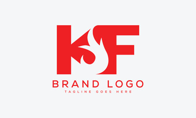 letter KF logo design vector template design for brand.