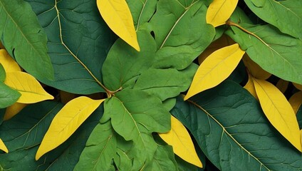 photos of colorful and beautiful plant leaves made by AI generative