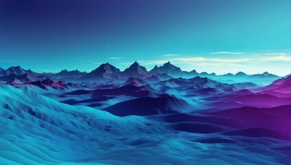 photo of a beautiful bluish desert view made by AI generative