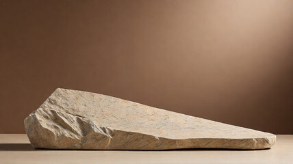 A piece of white granite stone as a piedestal for luxury product display, branding and marketing background concept, 