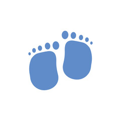 Baby footprint vector feet icon, vector illustration. Footprint path isolated.  