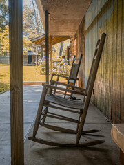 American settler house porch