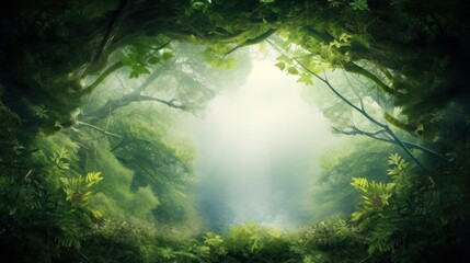 Rainforest background with copyspace.