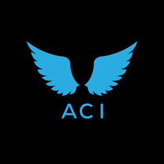 ACI Letter logo design template vector. ACI Business abstract connection vector logo. ACI icon circle logotype.
