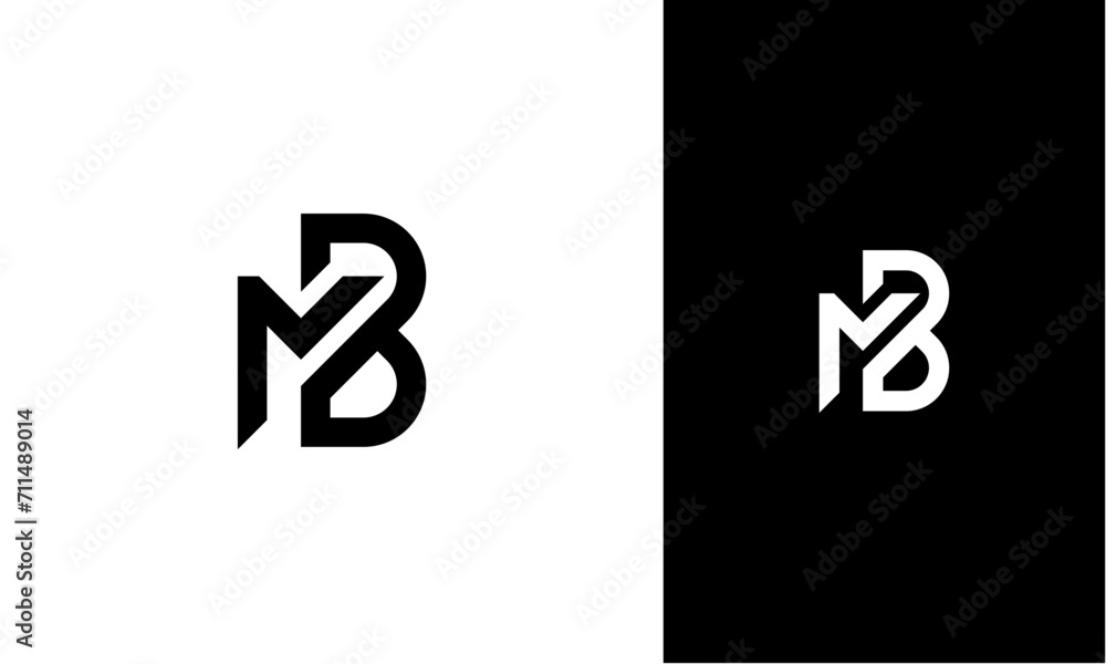 Aufkleber MB or BM initial logo concept monogram,logo template designed to make your logo process easy and approachable. All colors and text can be modified. High resolution files included.