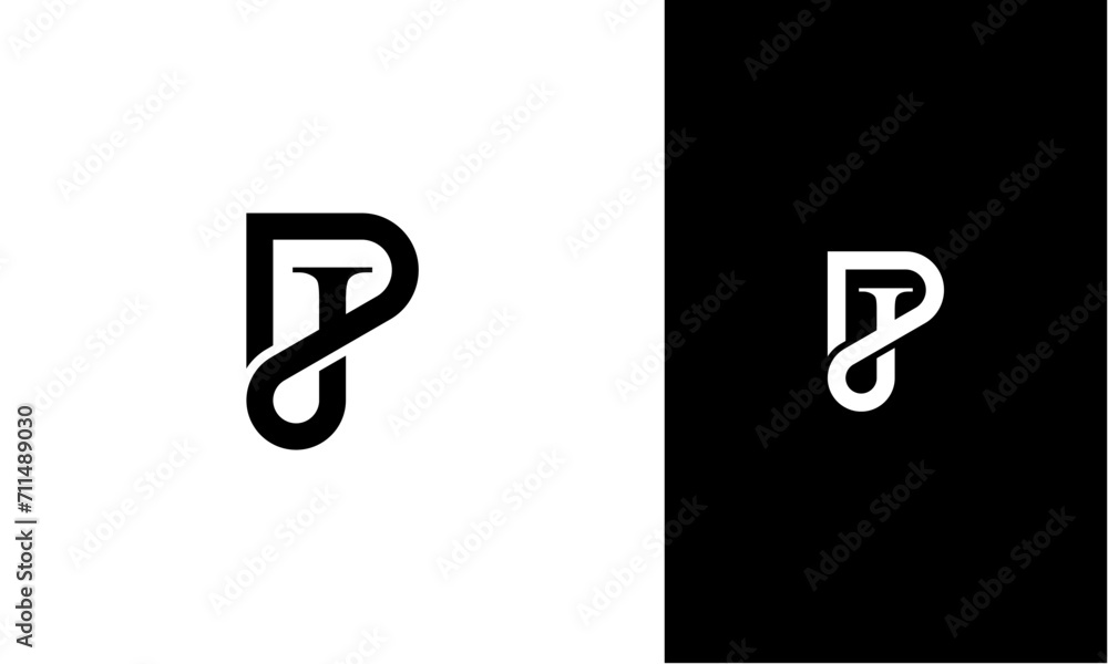 Poster PJ or JP initial logo concept monogram,logo template designed to make your logo process easy and approachable. All colors and text can be modified. High resolution files included.